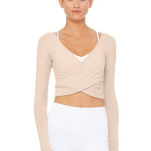 ALO Yoga Amelia Luxe Long Sleeve Crop - Nectar